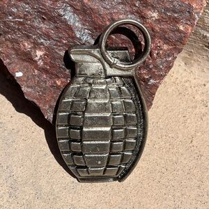 Metal ‘HandGrenade’ Belt Buckle